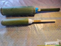 竹で作った水鉄砲